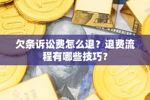 武汉欠条诉讼费怎么退？退费流程有哪些技巧？
