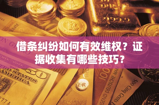 武汉借条纠纷如何有效维权？证据收集有哪些技巧？
